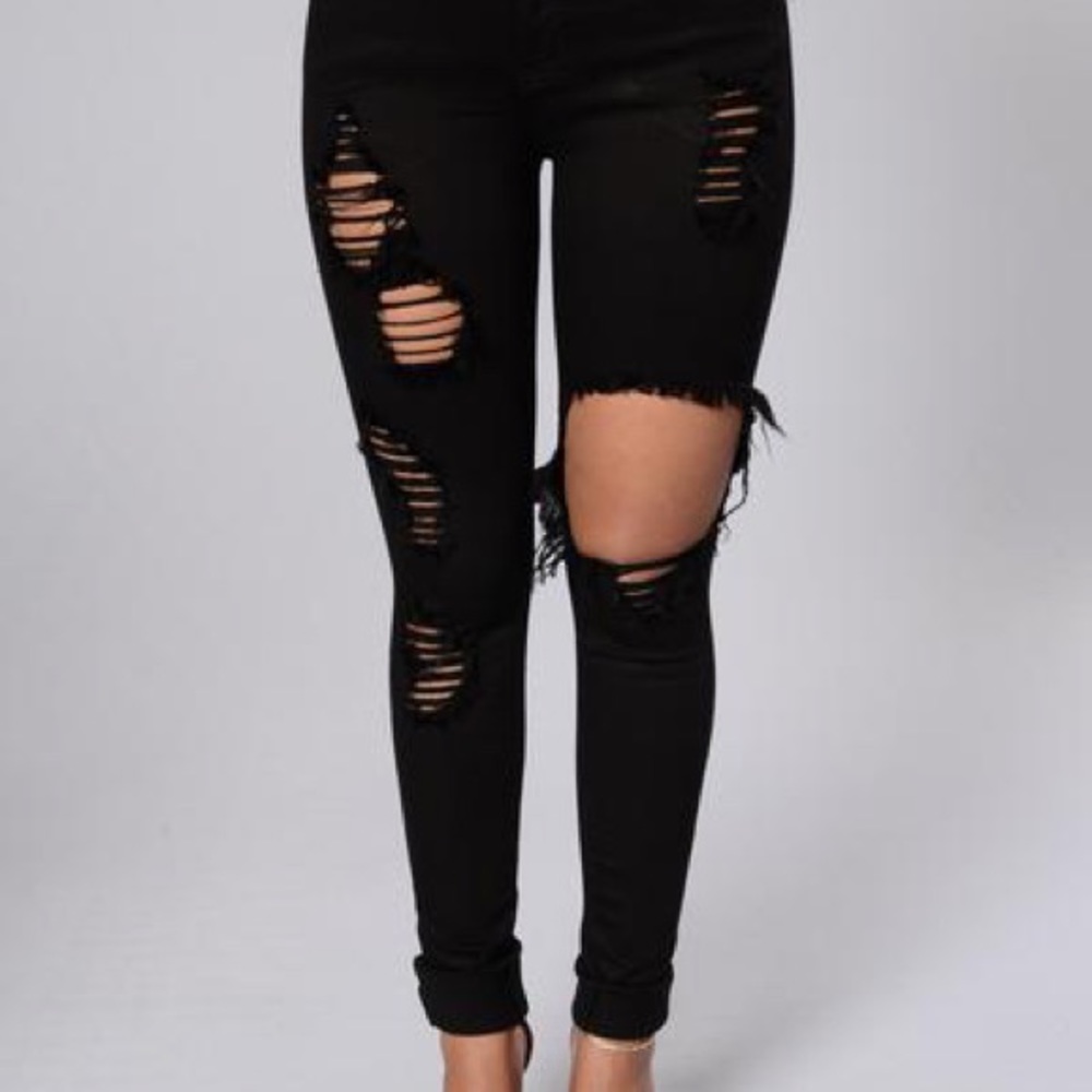 Ripped black jeans